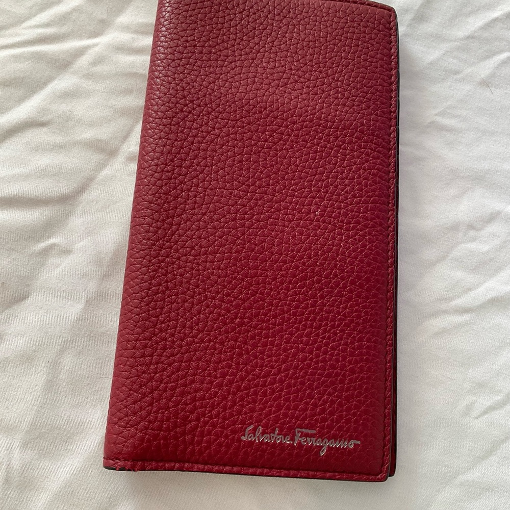 Salvatore Ferragamo Crimson Leather Wallet